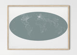 THE WORLD AS AIRPORT DENSITY Mapographics Print Material Airports_LARGE14 / Small title / 100x70 cm (39.37x27.56")