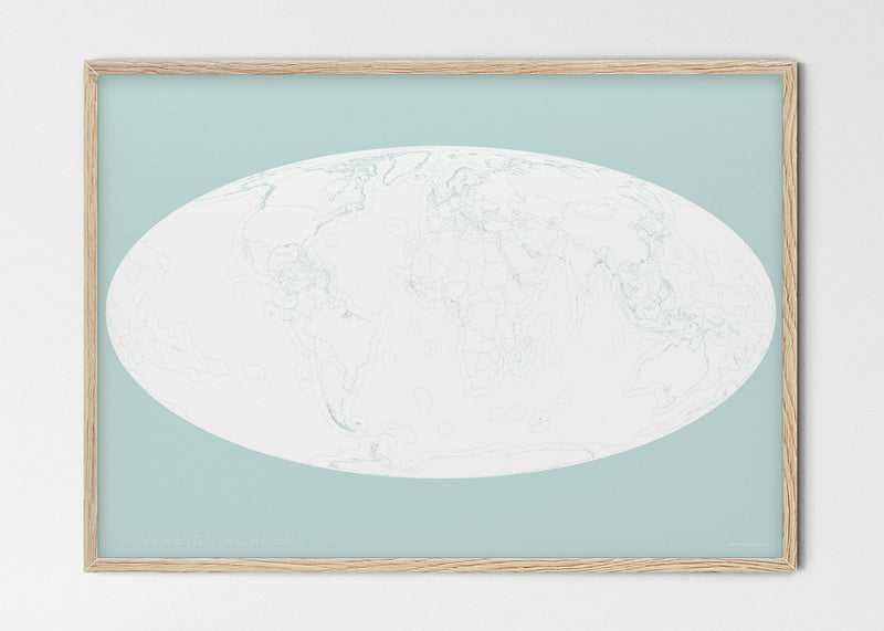 THE WORLD AS SOVEREIGN BORDERS Mapographics Print Material Borders_LARGE4 / Small title / 100x70 cm (39.37x27.56")