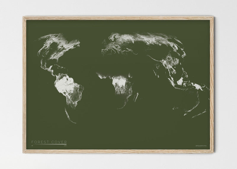 THE WORLD AS FOREST Mapographics Print Material FOREST_COVER_LARGE10 / Small title / 100x70 cm (39.37x27.56")