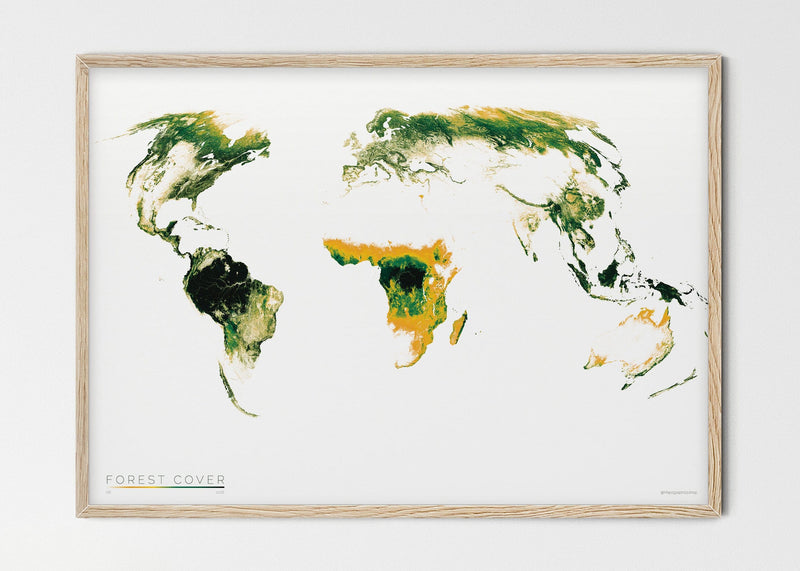 THE WORLD AS FOREST Mapographics Print Material FOREST_COVER_LARGE3 / Small title / 100x70 cm (39.37x27.56")