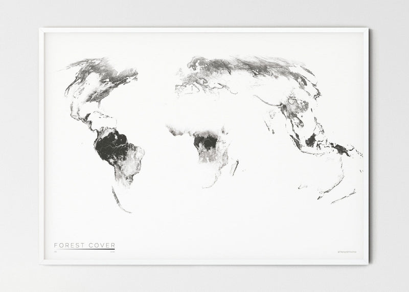 THE WORLD AS FOREST Mapographics Print Material FOREST_COVER_LARGE4 / Small title / 100x70 cm (39.37x27.56")