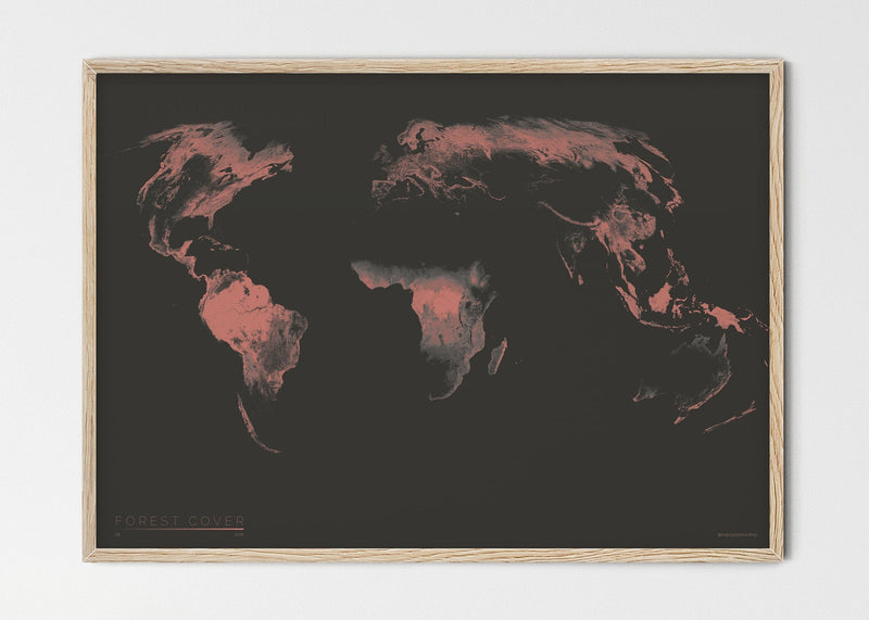 THE WORLD AS FOREST Mapographics Print Material FOREST_COVER_LARGE6 / Small title / 100x70 cm (39.37x27.56")