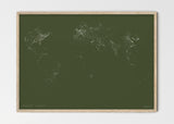 THE WORLD BY NIGHT LIGHT Mapographics Print Material NIGHT_LIGHT_LARGE6 / Small title / 100x70 cm (39.37x27.56")