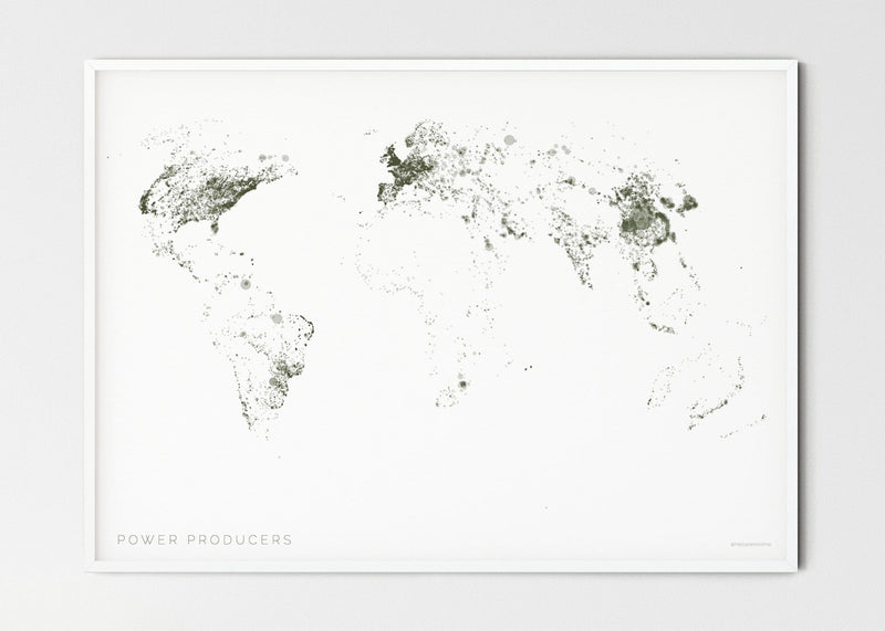 THE WORLD AS POWER STATIONS Mapographics Print Material Power_Plants_LARGE3 / Small title / 100x70 cm (39.37x27.56")