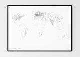 THE WORLD AS POWER LINES Mapographics Print Material Powerlines_LARGE2 / Small title / 100x70 cm (39.37x27.56")
