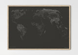 THE WORLD AS RIVERS Mapographics Print Material Rivers_LARGE5 / Small title / 100x70 cm (39.37x27.56")