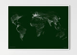 THE WORLD AS ROADS Mapographics Print Material ROADS_LARGE40 / Small title / 100x70 cm (39.37x27.56")
