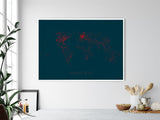 THE WORLD AS AIRPORT DENSITY Mapographics Print Material