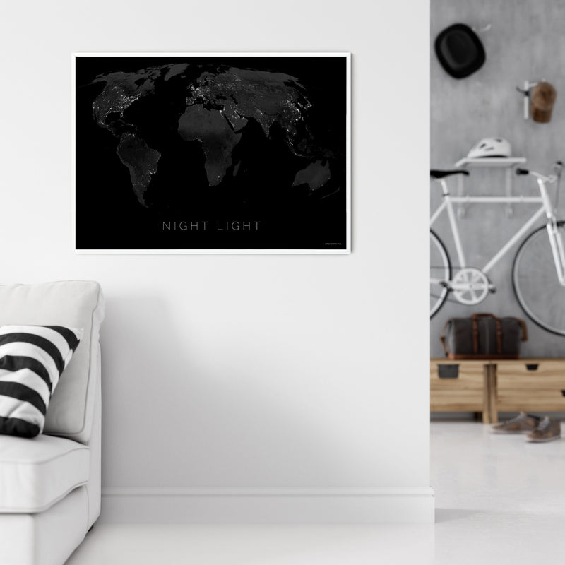 THE WORLD BY NIGHT LIGHT Mapographics Print Material