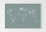THE WORLD AS ROADS Mapographics Print Material ROADS_LARGE36 / Large title / 100x70 cm (39.37x27.56")