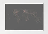 THE WORLD AS AIRPORT DENSITY Mapographics Print Material Airports_LARGE6 / Small title / 100x70 cm (39.37x27.56")