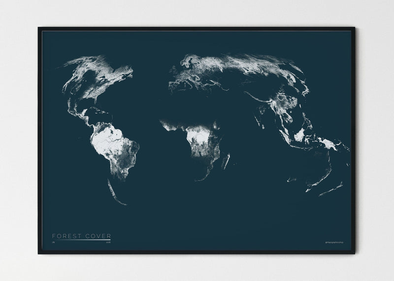 THE WORLD AS FOREST Mapographics Print Material FOREST_COVER_LARGE9 / Small title / 100x70 cm (39.37x27.56")
