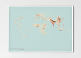 THE WORLD AS POPULATION DENSITY Mapographics Print Material Population_LARGE2 / Small title / 100x70cm (39.37x27.56")