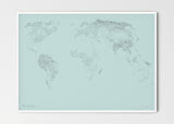 THE WORLD AS RIVERS Mapographics Print Material Rivers_LARGE2 / Small title / 100x70 cm (39.37x27.56")