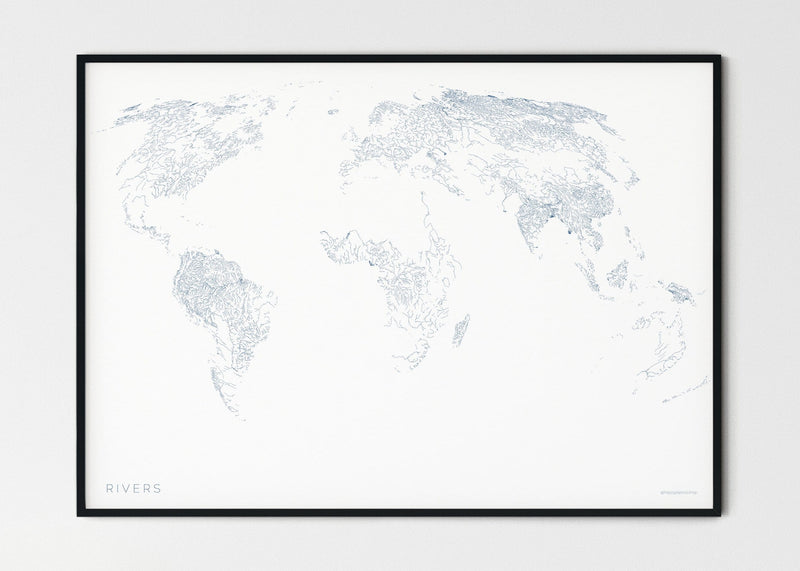 THE WORLD AS RIVERS Gelato Print Material Rivers_LARGE4 / Small title / 100x70 cm (39.37x27.56")