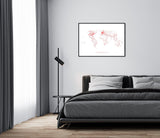 THE WORLD AS AIRPORT DENSITY Mapographics Print Material