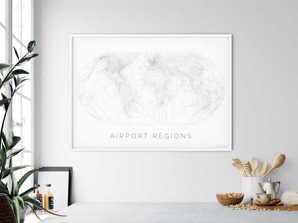 THE WORLD AS AIRPORT LOCATION Mapographics Print Material