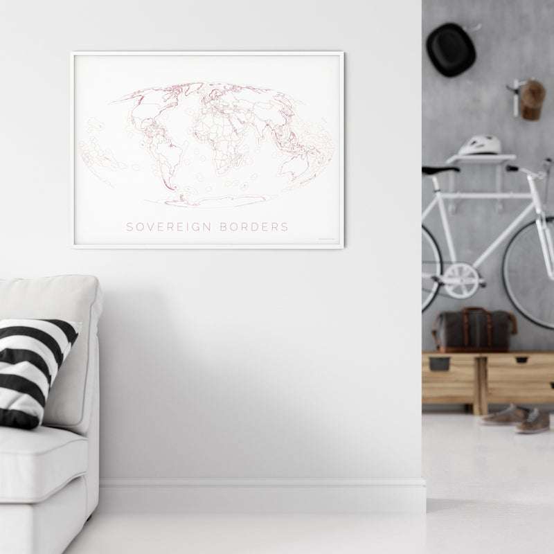 THE WORLD AS SOVEREIGN BORDERS Mapographics Print Material