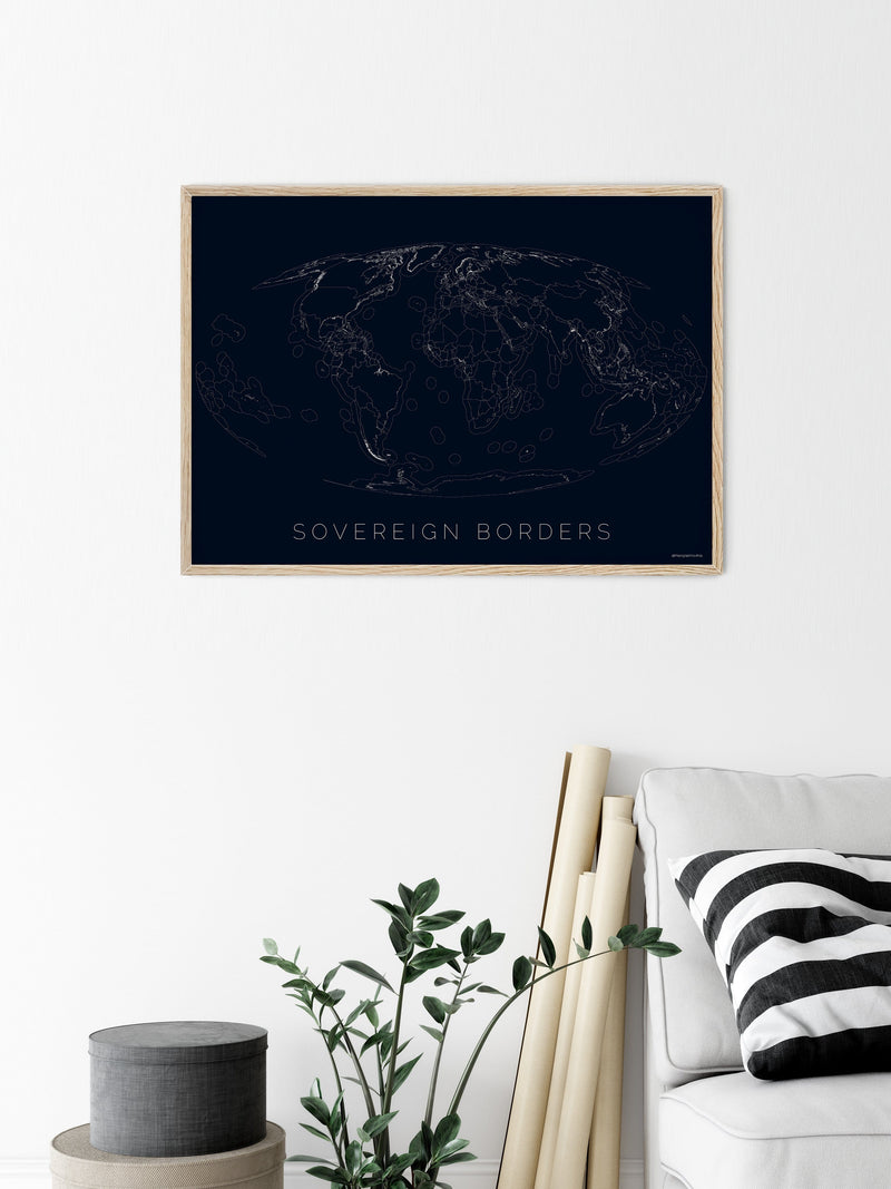 THE WORLD AS SOVEREIGN BORDERS Mapographics Print Material