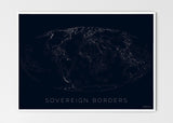 THE WORLD AS SOVEREIGN BORDERS Mapographics Print Material Borders_LARGE3 / Large title / 100x70 cm (39.37x27.56")