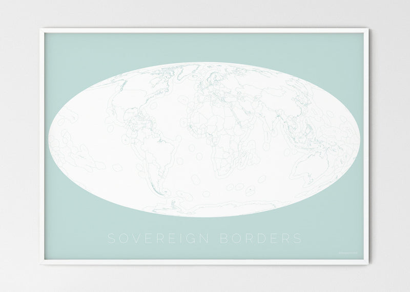 THE WORLD AS SOVEREIGN BORDERS Mapographics Print Material Borders_LARGE4 / Large title / 100x70 cm (39.37x27.56")