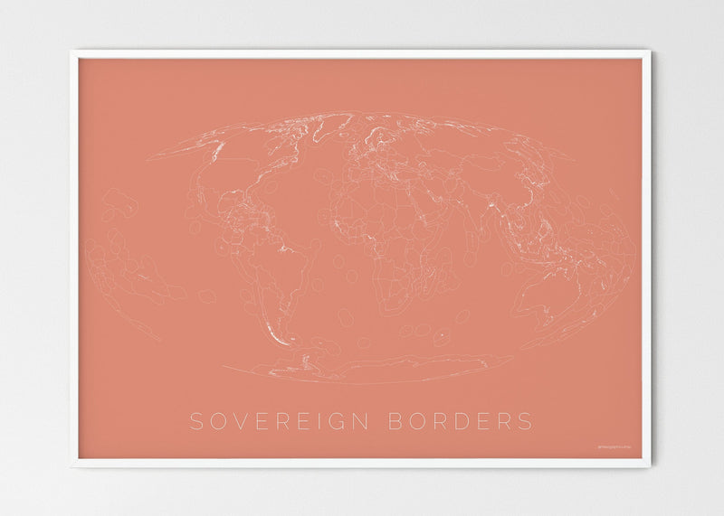 THE WORLD AS SOVEREIGN BORDERS Mapographics Print Material Borders_LARGE5 / Large title / 100x70 cm (39.37x27.56")