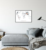 THE WORLD AS VALLEYS AND HILLS Mapographics Print Material