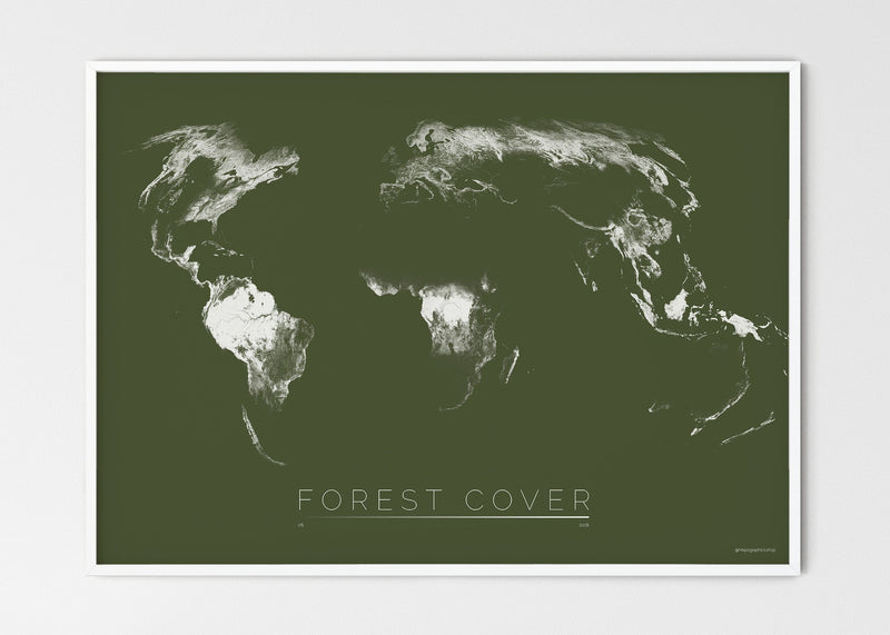 THE WORLD AS FOREST Mapographics Print Material FOREST_COVER_LARGE10 / Large title / 100x70 cm (39.37x27.56")