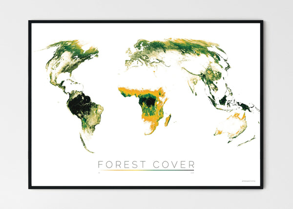 THE WORLD AS FOREST Mapographics Print Material FOREST_COVER_LARGE3 / Large title / 100x70 cm (39.37x27.56")