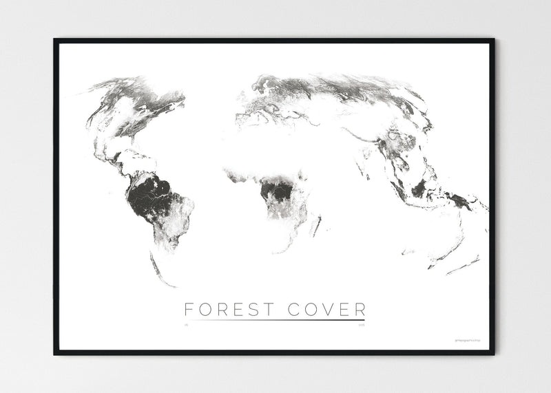THE WORLD AS FOREST Mapographics Print Material FOREST_COVER_LARGE4 / Large title / 100x70 cm (39.37x27.56")