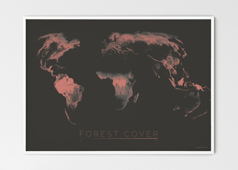 THE WORLD AS FOREST Mapographics Print Material FOREST_COVER_LARGE6 / Large title / 100x70 cm (39.37x27.56")