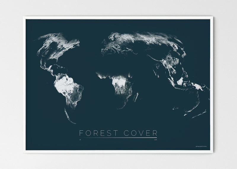 THE WORLD AS FOREST Mapographics Print Material FOREST_COVER_LARGE9 / Large title / 100x70 cm (39.37x27.56")
