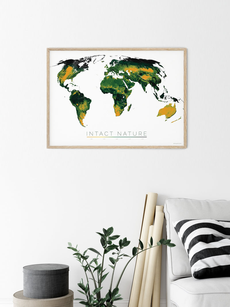 THE WORLD AS THE STATUS OF BIODIVERSITY Mapographics Print Material