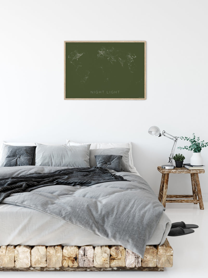 THE WORLD BY NIGHT LIGHT Mapographics Print Material