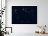 THE WORLD BY NIGHT LIGHT Mapographics Print Material