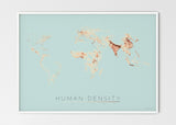 THE WORLD AS POPULATION DENSITY Mapographics Print Material Population_LARGE2 / Large title / 100x70cm (39.37x27.56")