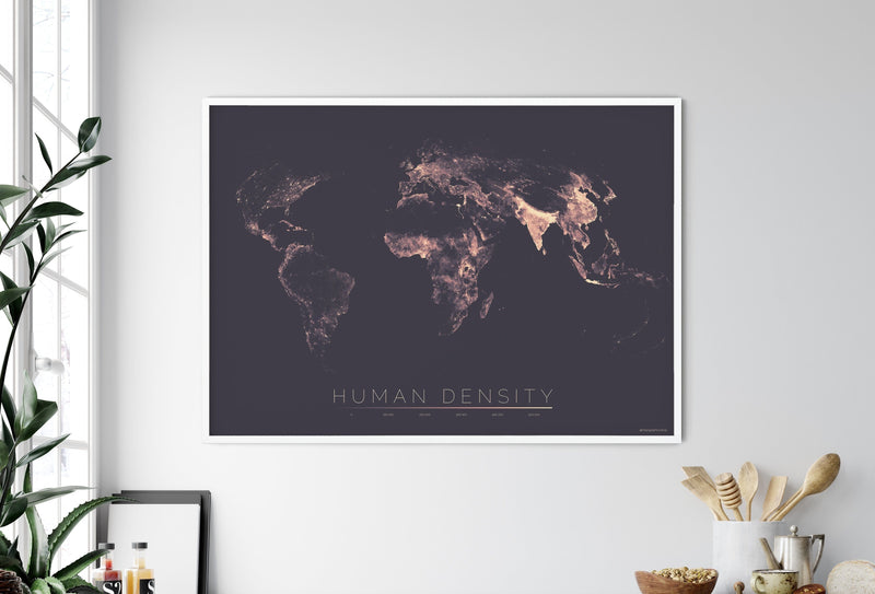 THE WORLD AS POPULATION DENSITY Mapographics Print Material