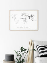 THE WORLD AS POPULATION DENSITY Mapographics Print Material