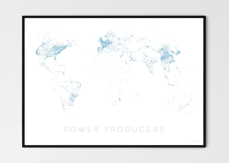 THE WORLD AS POWER STATIONS Mapographics Print Material Power_Plants_LARGE6 / Large title / 100x70 cm (39.37x27.56")