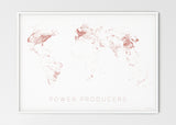 THE WORLD AS POWER STATIONS Mapographics Print Material Power_Plants_LARGE7 / Large title / 100x70 cm (39.37x27.56")