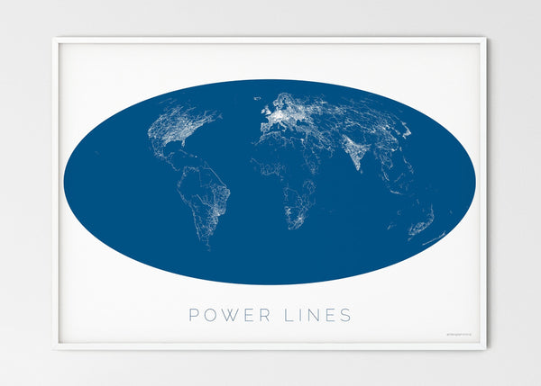 THE WORLD AS POWER LINES Mapographics Print Material Powerlines_LARGE1 / Large title / 100x70 cm (39.37x27.56")