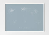 THE WORLD AS RAILWAYS Mapographics Print Material Railwais_LARGE2 / Large title / 100x70 cm (39.37x27.56")