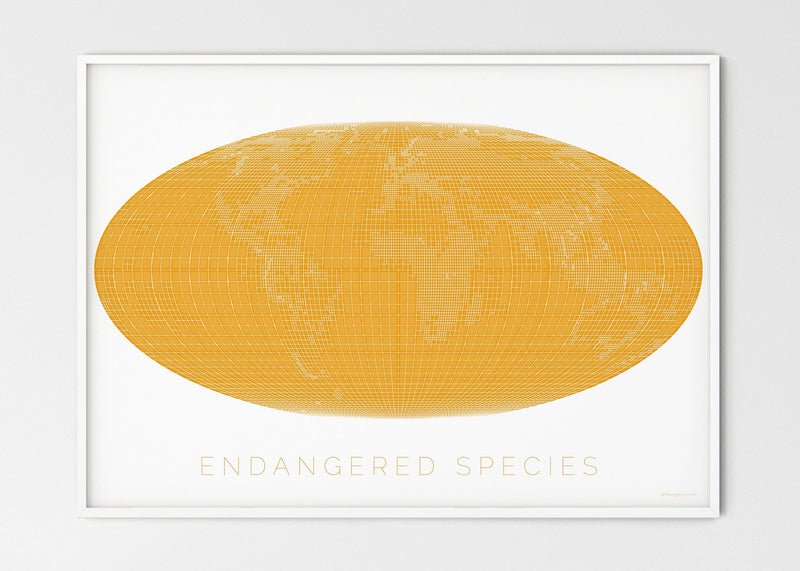 THE WORLD AS ENGANGERED SPECIES MAPOGRAPHICS Print Material Red_listed_species_LARGE5 / Large title / 100x70 cm (39.37x27.56")