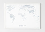 THE WORLD AS RIVERS Mapographics Print Material Rivers_LARGE4 / Large title / 100x70 cm (39.37x27.56")