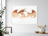THE WORLD AS SHIPPING ROUTES Mapographics Print Material
